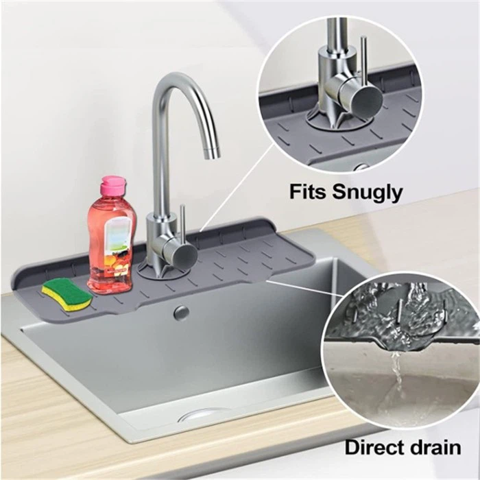Non- Slip Silicone Drying Mat For Faucet