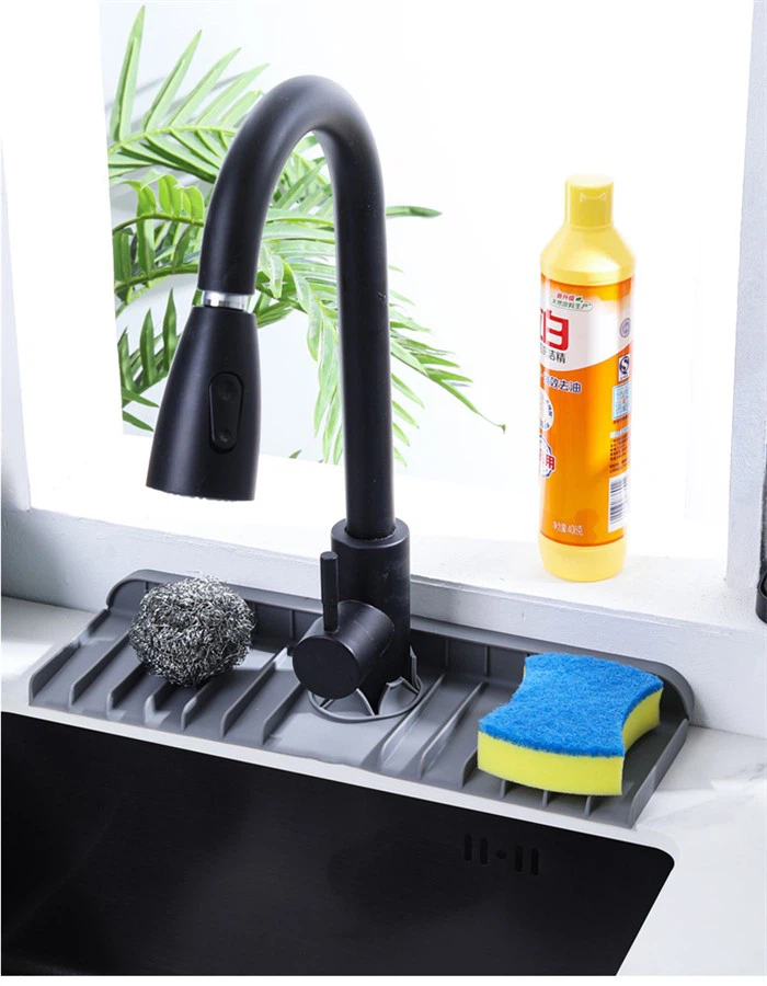 Non- Slip Silicone Drying Mat For Faucet